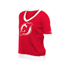 New Jersey Devils New Era Women's Game Day Rhinestuds T-Shirt - NHL T-shirts