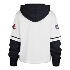 Atlanta Braves '47 Women's Trifecta Shortstop Cropped Pullover Hoodie - MLB Hoodies