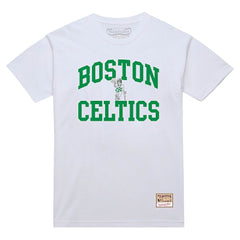 White Boston Celtics Hardwood Classics Vintage Warm Up T-Shirt | NBA
