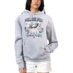 Philadelphia Eagles G-III 4Her by Carl Banks Women's Flowers Team Logo Graphic Fleece Pullover Hoodie | NFL New