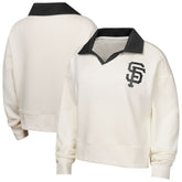 San Francisco Giants Girls Youth Ballpark Hit Collared V-Neck Pullover Sweatshirt - MLB Pullover