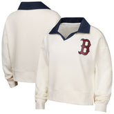 Boston Red Sox Girls Youth Ballpark Hit Collared V-Neck Pullover Sweatshirt - MLB Pullover