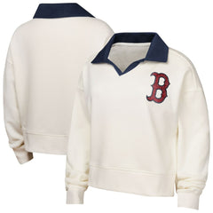 Boston Red Sox Girls Youth Ballpark Hit Collared V-Neck Pullover Sweatshirt - MLB Pullover