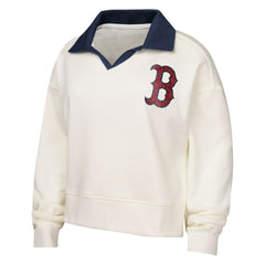 Boston Red Sox Girls Youth Ballpark Hit Collared V-Neck Pullover Sweatshirt - MLB Pullover