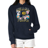 Navy Indiana Pacers G-III 4Her by Carl Banks Women's Flowers Team Logo Graphic Fleece Pullover Hoodie | NBA