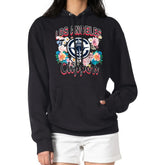 Black LA Clippers G-III 4Her by Carl Banks Women's Flowers Team Logo Graphic Fleece Pullover Hoodie | NBA