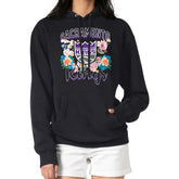 Black Sacramento Kings G-III 4Her by Carl Banks Women's Flowers Team Logo Graphic Fleece Pullover Hoodie | NBA
