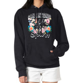 Black San Antonio Spurs G-III 4Her by Carl Banks Women's Flowers Team Logo Graphic Fleece Pullover Hoodie | NBA