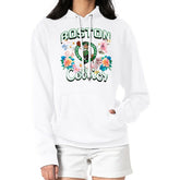 White Boston Celtics G-III 4Her by Carl Banks Women's Flowers Team Logo Graphic Fleece Pullover Hoodie | NBA