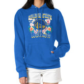 Royal Golden State Warriors G-III 4Her by Carl Banks Women's Flowers Team Logo Graphic Fleece Pullover Hoodie sale | NBA