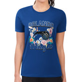 Blue Orlando Magic G-III 4Her by Carl Banks Women's Super-Slim Fit Lightweight Flowers Team Logo Graphic T-Shirt | NBA