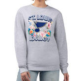 St. Louis Blues G-III 4Her by Carl Banks Women's Flower Logo Pullover Sweatshirt - NHL Sweatshirts