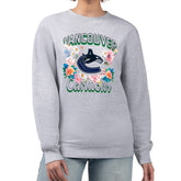 Vancouver Canucks G-III 4Her by Carl Banks Women's Flower Logo Pullover Sweatshirt - NHL Sweatshirts