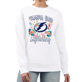 Tampa Bay Lightning G-III 4Her by Carl Banks Women's Flower Logo Pullover Sweatshirt - NHL Sweatshirts