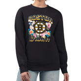 Boston Bruins G-III 4Her by Carl Banks Women's Flower Logo Pullover Sweatshirt - NHL Sweatshirts