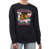 Chicago Blackhawks G-III 4Her by Carl Banks Women's Flower Logo Pullover Sweatshirt - NHL Sweatshirts