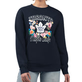Toronto Maple Leafs G-III 4Her by Carl Banks Women's Flower Logo Pullover Sweatshirt - NHL Sweatshirts