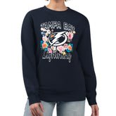 Tampa Bay Lightning G-III 4Her by Carl Banks Women's Flower Logo Pullover Sweatshirt - NHL Sweatshirts