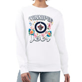 Winnipeg Jets G-III 4Her by Carl Banks Women's Flower Logo Pullover Sweatshirt - NHL Sweatshirts