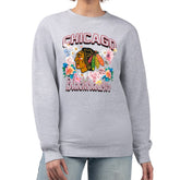 Chicago Blackhawks G-III 4Her by Carl Banks Women's Flower Logo Pullover Sweatshirt - NHL Sweatshirts
