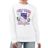 New York Rangers G-III 4Her by Carl Banks Women's Flower Logo Pullover Sweatshirt - NHL Sweatshirts