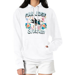 San Jose Sharks G-III 4Her by Carl Banks Women's Flower Logo Pullover Hoodie - NHL Hoodies