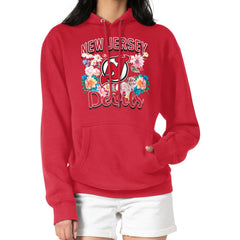 New Jersey Devils G-III 4Her by Carl Banks Women's Flower Logo Pullover Hoodie - NHL Jerseys