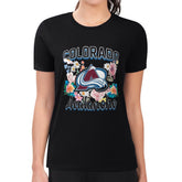 Colorado Avalanche G-III 4Her by Carl Banks Women's Super-Slim Fit Lightweight Flower Logo T-Shirt - NHL T-shirts