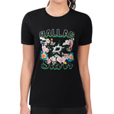 Dallas Stars G-III 4Her by Carl Banks Women's Super-Slim Fit Lightweight Flower Logo T-Shirt - NHL T-shirts
