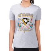 Pittsburgh Penguins G-III 4Her by Carl Banks Women's Super-Slim Fit Lightweight Flower Logo T-Shirt - NHL T-shirts