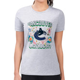 Vancouver Canucks G-III 4Her by Carl Banks Women's Super-Slim Fit Lightweight Flower Logo T-Shirt - NHL T-shirts