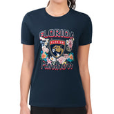 Florida Panthers G-III 4Her by Carl Banks Women's Super-Slim Fit Lightweight Flower Logo T-Shirt - NHL T-shirts
