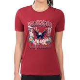Washington Capitals G-III 4Her by Carl Banks Women's Super-Slim Fit Lightweight Flower Logo T-Shirt - NHL T-shirts