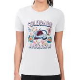 Colorado Avalanche G-III 4Her by Carl Banks Women's Super-Slim Fit Lightweight Flower Logo T-Shirt - NHL T-shirts
