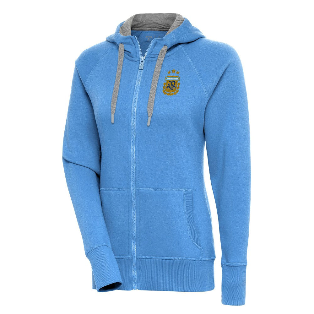Argentina National Team Antigua Women's Victory Full-Zip Hoodie for sale - Powder Blue