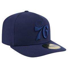 Navy Philadelphia 76ers Colorpack A-Frame Pinch Front 59FIFTY Fitted Hat | NBA