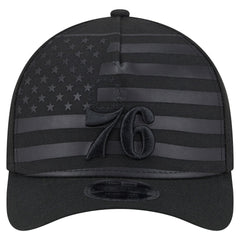 Black Philadelphia 76ers Game Day Flag A-Frame 9FORTY Adjustable Hat | NBA