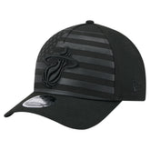 Black Miami Heat Game Day Flag A-Frame 9FORTY Adjustable Hat | NBA