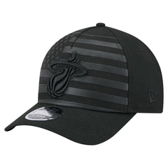 Black Miami Heat Game Day Flag A-Frame 9FORTY Adjustable Hat | NBA