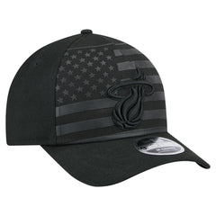 Black Miami Heat Game Day Flag A-Frame 9FORTY Adjustable Hat | NBA