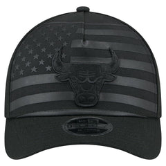 Black Chicago Bulls Game Day Flag A-Frame 9FORTY Adjustable Hat | NBA