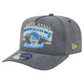Charcoal Golden State Warriors Throwback Washed Pre-Curved 9FIFTY Snapback Hat sale | NBA