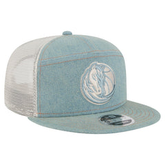 Dallas Mavericks Adventure Denim Split Panel 9FIFTY Snapback Trucker Hat | NBA
