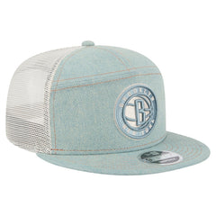 Brooklyn Nets Adventure Denim Split Panel 9FIFTY Snapback Trucker Hat | NBA