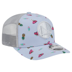 Light Blue/Gray Golden State Warriors Adventure Aloha Pattern 9SEVENTY Stretch-Snap Hat sale | NBA