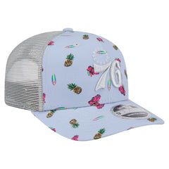 Light Blue/Gray Philadelphia 76ers Adventure Aloha Pattern 9SEVENTY Stretch-Snap Hat | NBA