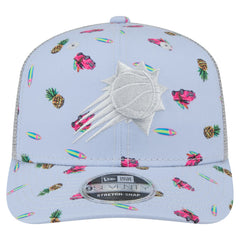 Light Blue/Gray Phoenix Suns Adventure Aloha Pattern 9SEVENTY Stretch-Snap Hat | NBA