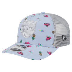 Light Blue/Gray Sacramento Kings Adventure Aloha Pattern 9SEVENTY Stretch-Snap Hat | NBA