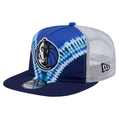 Navy/Blue Dallas Mavericks Throwback Dye Golfer Snapback Hat sale | NBA