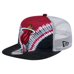 Black/Red Miami Heat Throwback Dye Golfer Snapback Hat | NBA